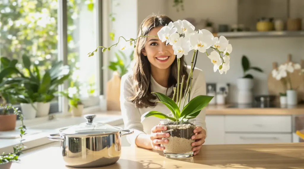 Orchidée : obtenez en quelques jours une floraison spectaculaire grâce à une seule pomme de terre